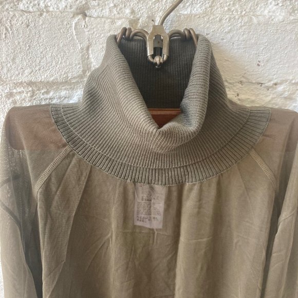 LIKE NEW~ WOLFORD TULLE PULLOVER TURTLENECK IN OLIVE GREEN~ XS - Picture 2 of 8